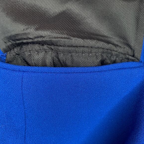 Zara Double Breasted Cobalt Blue Gold Button Crepe Blazer Kate Middleton Size XS - Picture 13 of 15